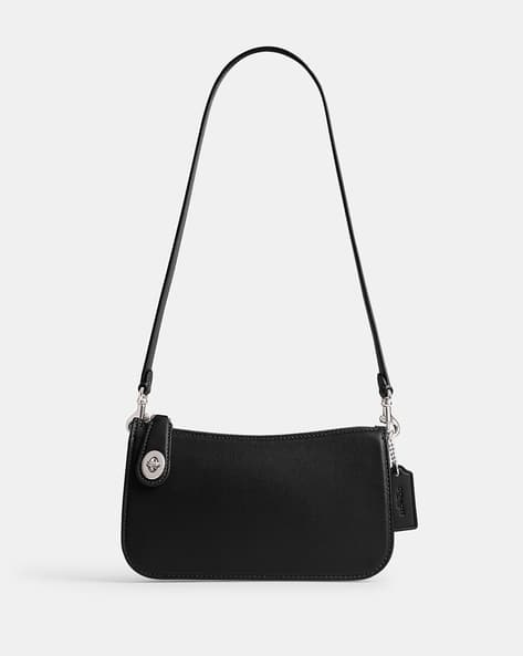 Buy Coach Lana Medium Leather Shoulder Bag | Black Color