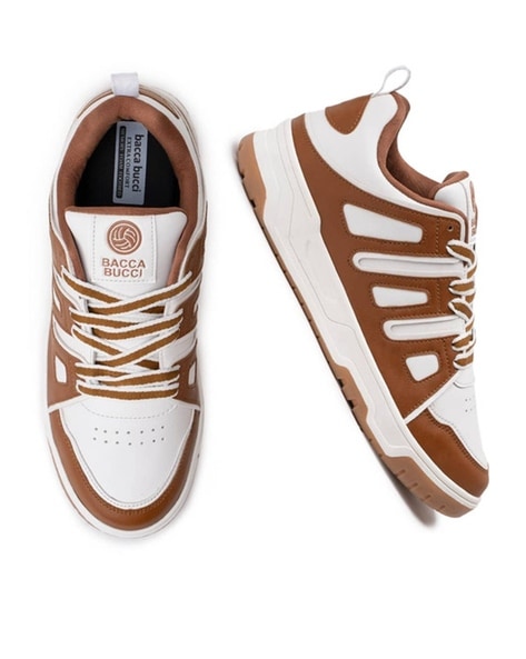 Bacca Bucci Men Round-Toe Lace-Up Sneakers