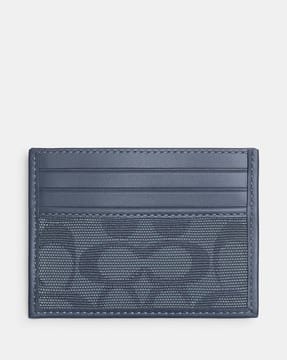 Buy Coach Signature Canvas Jacquard Small Card Case Navy Blue