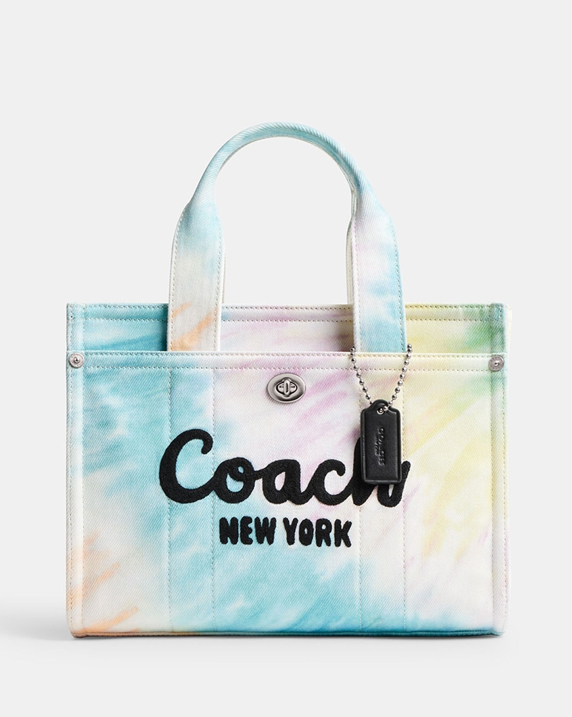 Buy Coach Rainbow Tie Dye Print Cargo Large Tote Bag White Blue Color Women AJIO LUXE