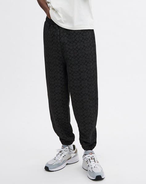 Buy Coach Essential Signature Cotton Regular Fit Joggers Black