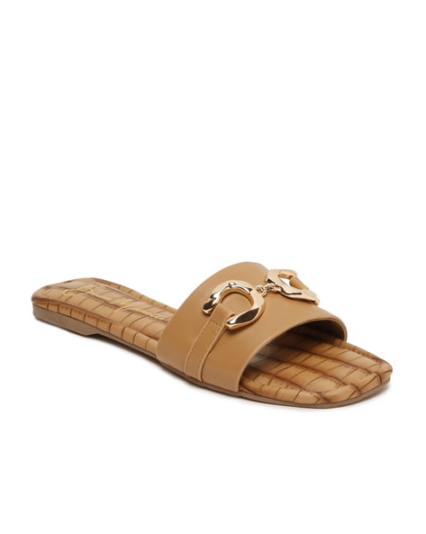 Bruno Manetti Women Croc-Embossed Slip-On Sandals