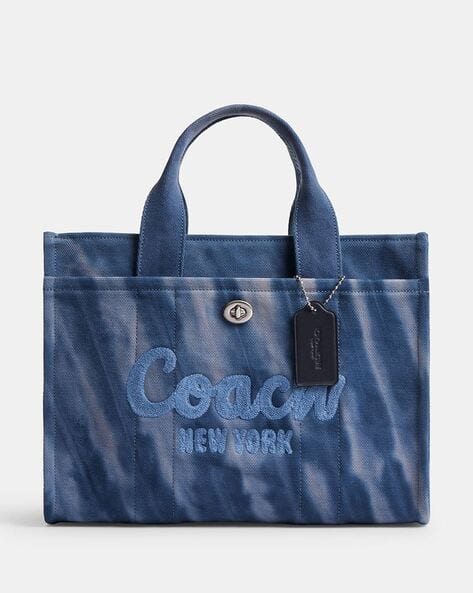 Buy Coach Tie & Dye Cargo Tote Bag | Indigo Color Women | AJIO LUXE