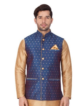 vastramay Nehru Jacket with Micro Detail-picture-41