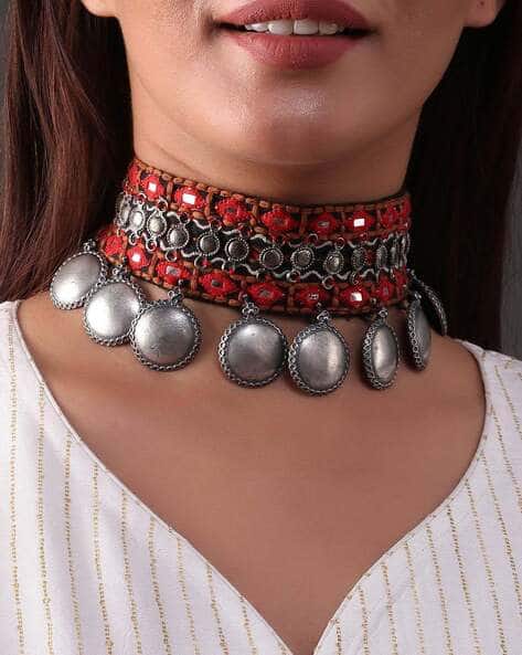 Buy Red Necklaces Pendants for Women by SAAGAH Online