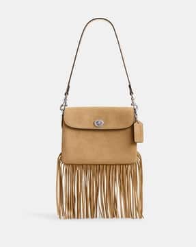 Buy Coach 1964 Meduim Leather Fringe Bag | Brown Color Women