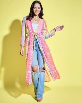 anvi be yourself Tie & Dye Front-Open Shrug-picture-12
