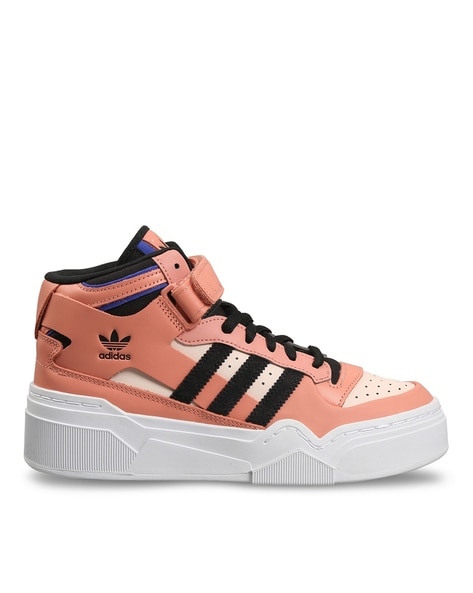 Buy Adidas Originals Forum Bonega Mid Top Lace Up Basketball Shoes Pink Color Women AJIO LUXE