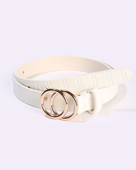Women Croc Embossed Belt