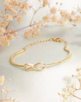 zavya Women Sterling Silver Gold-Plated Infinity Love Luster Bracelet-picture-18