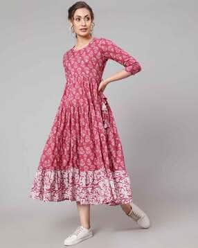 glam roots Floral Flared Kurta-picture-34