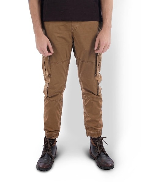 Celio Men Flat-Front Relaxed Fit Trousers