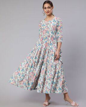 womenclick Floral Print Flared Kurta-picture-51