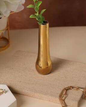 Abstract Shaped Ceramic Vase with Gloss Finish