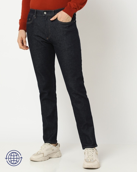 Men Light-Wash Slim Fit Jeans