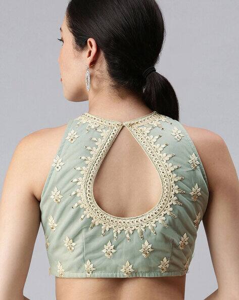 keyhole back blouse