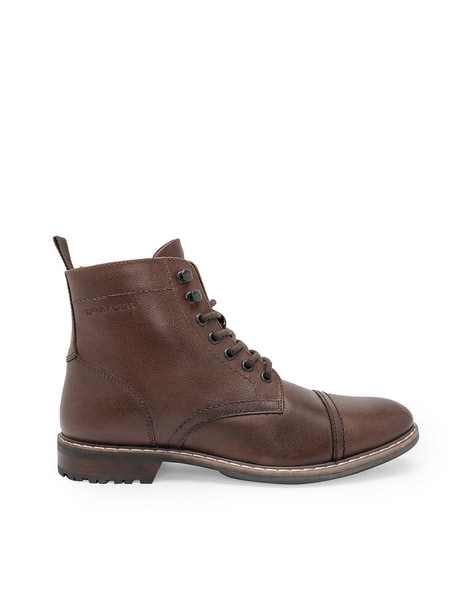 Men Ankle-Length Lace-Up Boots