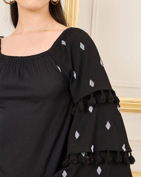 Buy Black Tops for Women by Styli Online | Ajio.com