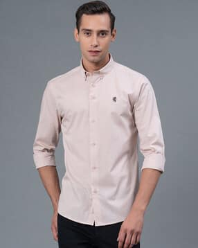 red tape Cotton Shirt with Button-Down Collar-picture-10
