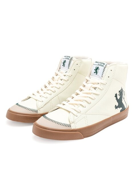 Men High-Top Sneakers with Lace Fastening