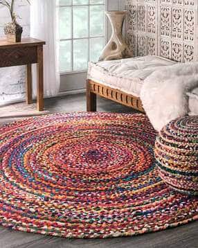 habere india Hand Woven Cotton Carpet & Rugs 5'' x 5''-picture-25