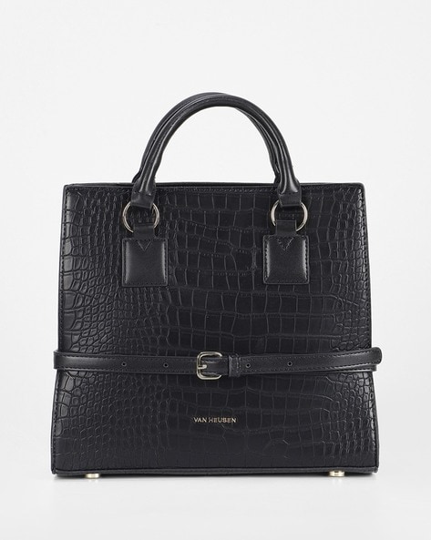 Croc embossed satchel hotsell