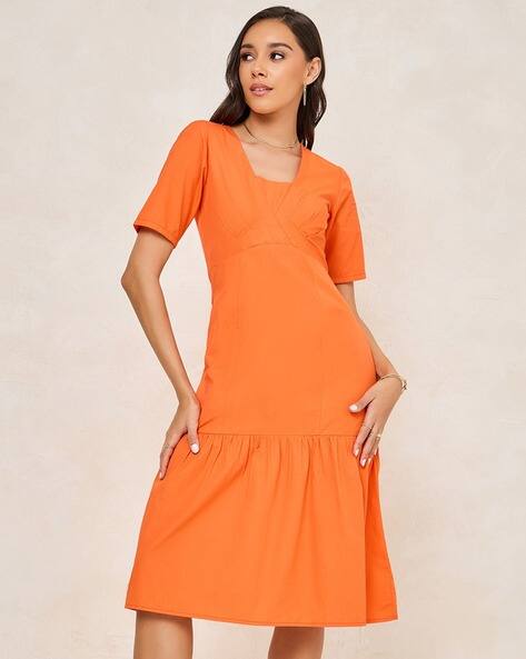 Buy Orange Dresses for Women by Styli Online | Ajio.com