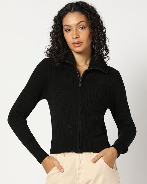 Lee Cooper Women Ribbed Fitted Cardigan