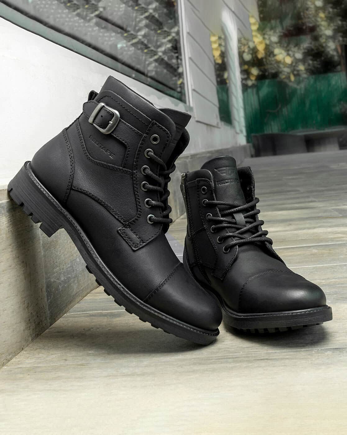 Hiking Boots Amazon Mens Ankle Boots Buy Black Boots For Men By - Main Image