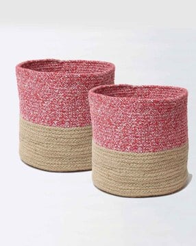 habere india Pack of 2 Handmade Jute Baskets-picture-13