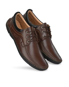 mactree Textured Formal Lace-Up Shoes-picture-17