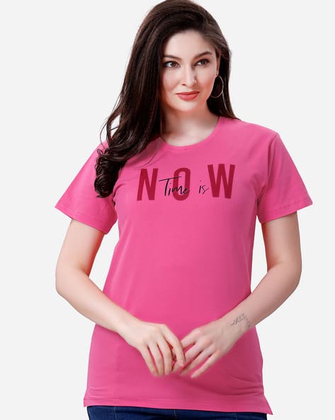 VALENTINO Tシャツ ピンク ロゴ入り 【公式通販】