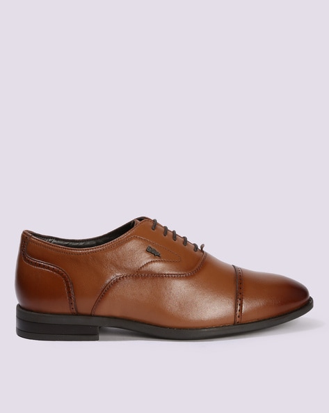 Men Leather Lace-Up Oxfords