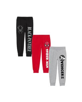 kuchipoo Pack of 3 Printed Elasticated Waist Joggers-picture-43
