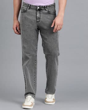 kotty Men Straight Jeans with 5-Pocket Styling-picture-18