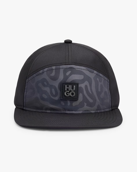 Buy HUGO Logo Patch Baseball Cap Black Color Men AJIO LUXE