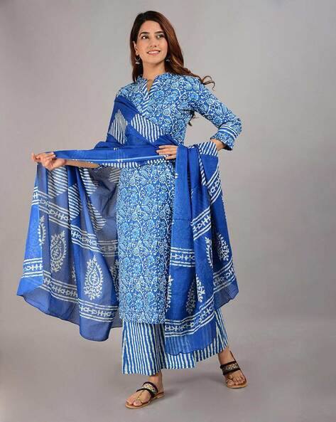 Buy Blue Dress Material for Women by BIBA Online