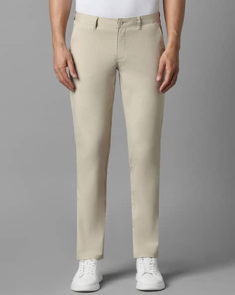Men Slim Fit Flat-Front Chinos