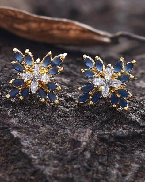 Gold-Plated Stone Embedded Studs