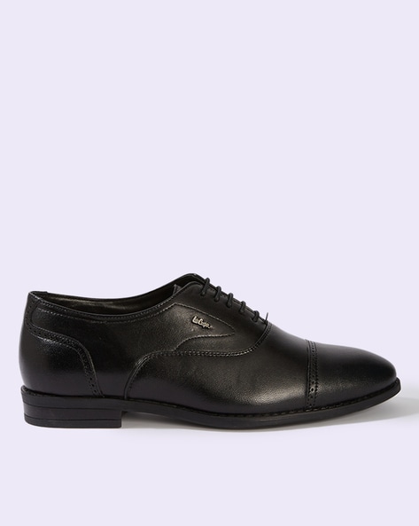 Men Leather Lace-Up Oxfords