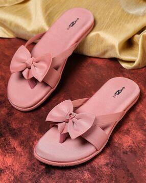 shezone Slip-on Sandals with Bow Applique-picture-48