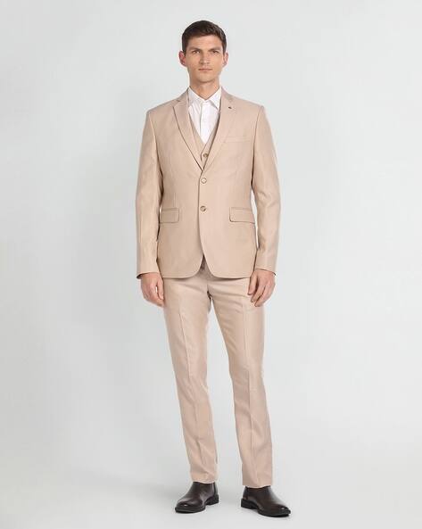 ARROW Men Regular Fit Blazer with Waistcoat & Trousers Set