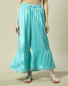 rangriti Women Flared Sharara with Drawstring Waist-picture-0
