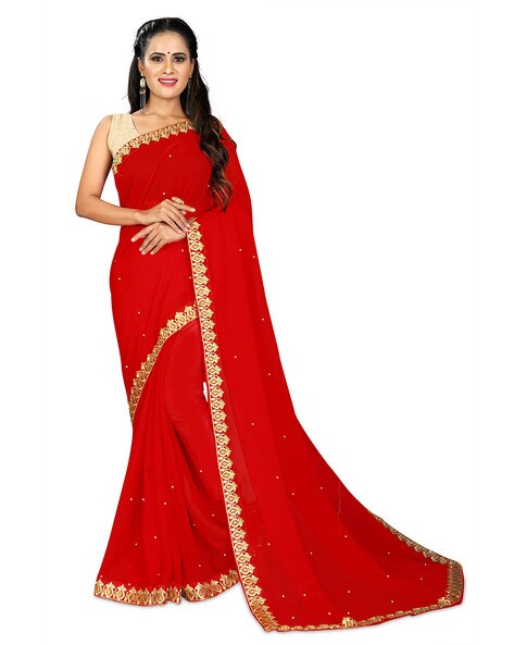 Buy Red Sarees for Women by ETHNIC EMPIRE Online Ajio