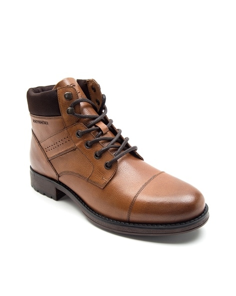 Men Ankle-Length Lace-Up Boots