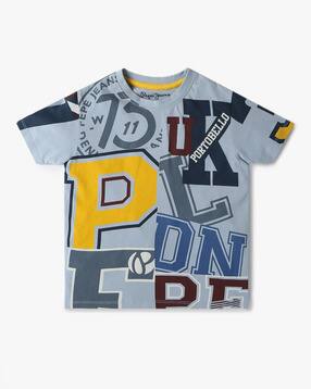 pepe jeans Boys Sim Printed Regular Fit Round-Neck T-Shirt-picture-12