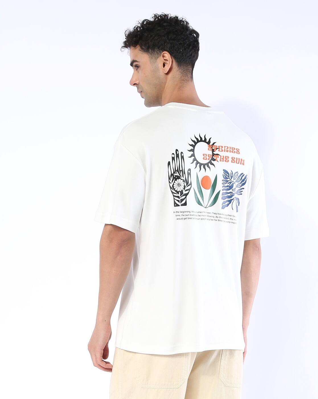 Buy Off White Tshirts for Men by Altheory by AZORTE Online | Ajio.com