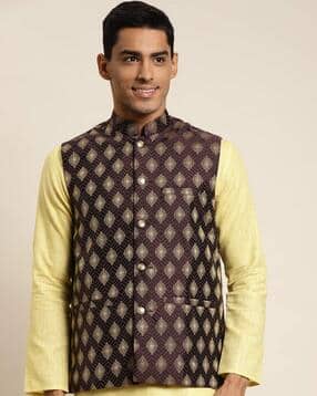 sojanya Self-design Sleeveless Nehru jacket-picture-29