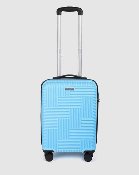 TEAKWOOD LEATHERS Striped Trolley Bag with Number Lock