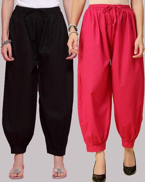 Women Pack of 2 Cotton Afghani Salwars Price in India